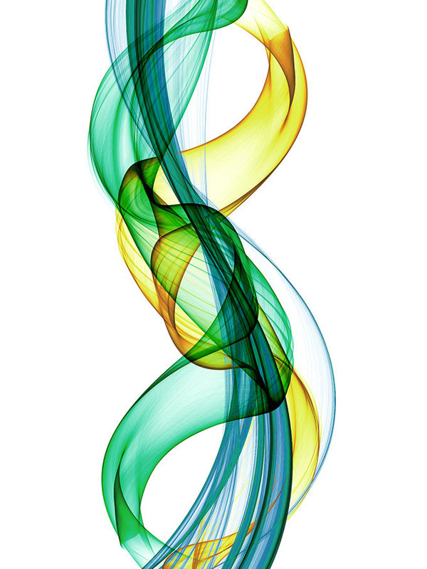 «Fluid Motion II» par Sofia Fox - impression d'art graphique, Extérieur, H 45 po x l 30 po x P 1,5 po