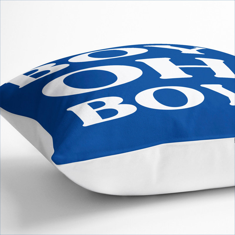 Boy Oh Boy Square Throw Cushion, 40cm H x 40cm W x 15cm D, White
