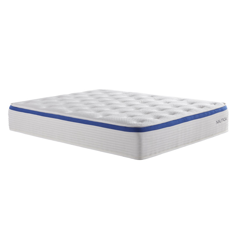 Nautica Home Hybrid Mattress with Cooling Engineered Latex Foam and Pocketed Spring, King, 12"