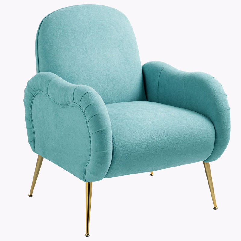Canapé simple pour salon, chambre à coucher, Polyester cyan