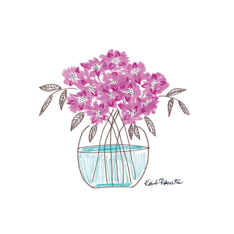 Flower For by Kait Roberts - Wrapped Canvas Gallery-Wrapped Canvas Giclée, 45.72 cm H x 45.72 cm W