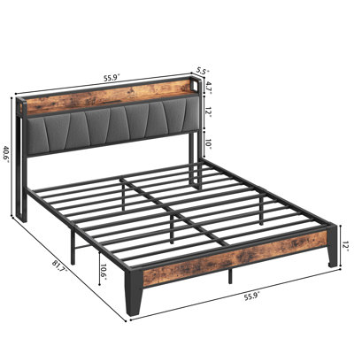 Tharsiga Upholstered Bookcase Bed