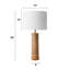 Lampe de table brune 25 po Robichaux