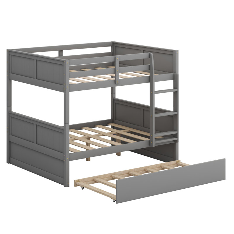 Bunk Bed With Trundle, Gray