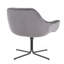 Chaise longue pivotante contemporaine en métal noir et velours gris Wayne par Lumisource
