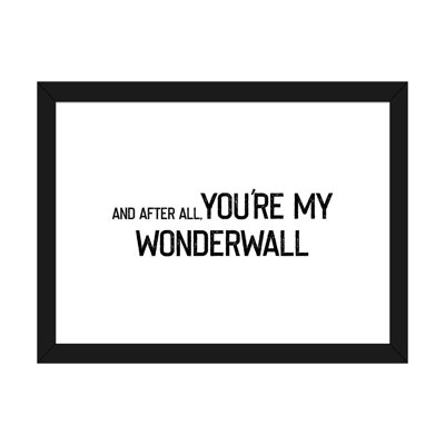 « Wonderwall », impression d’art textuel