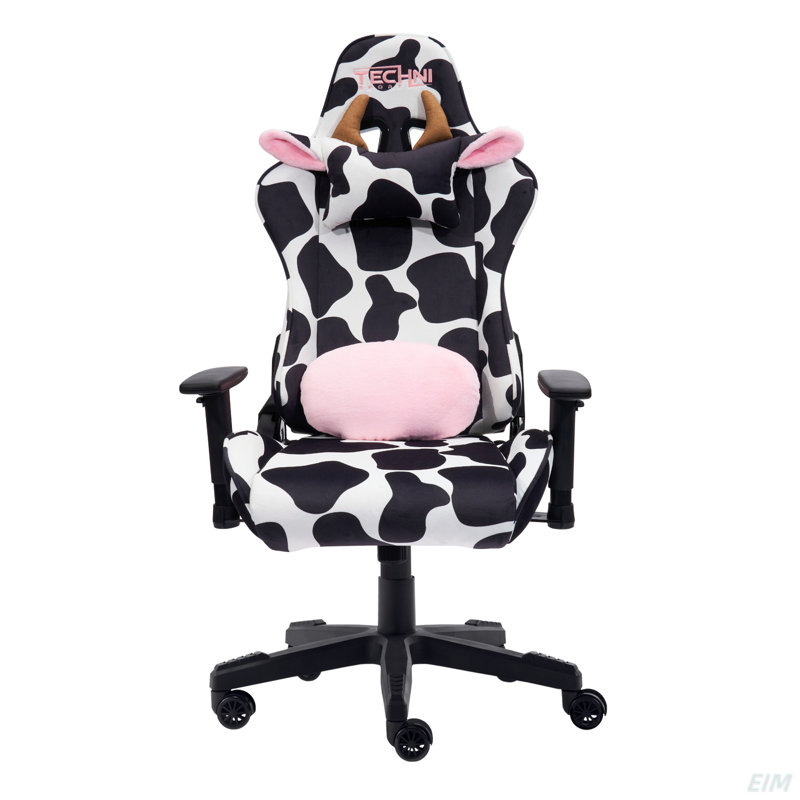 Fauteuil de jeu, chaise de bureau LUXX Series, Noir / blanc, Noir