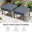 Coan 5-Pieces Outdoor Patio Modern Style Metal Conversation Set Seating Group With Ottomans-1224122621