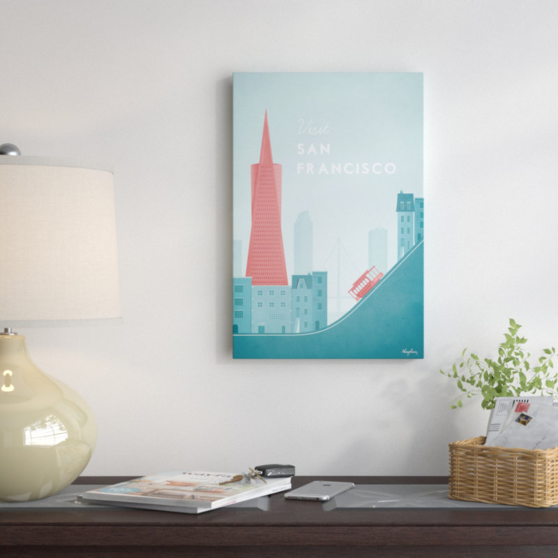 « san francisco », art textuel sur toile tendue, H 12 po x l 8 po x P 0,75 po
