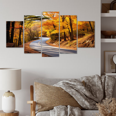 «Autumn's Road Into The Forest I», art mural sur toile