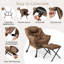Fauteuil d'appoint moderne avec repose-pieds pliable et poche latérale-1537822095