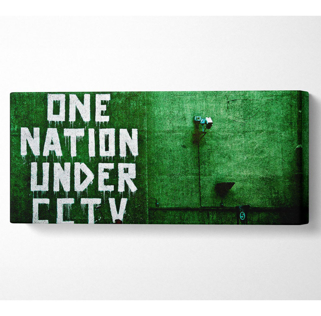 One Nation Under Cctv Green - Kunstdrucke auf Leinwand