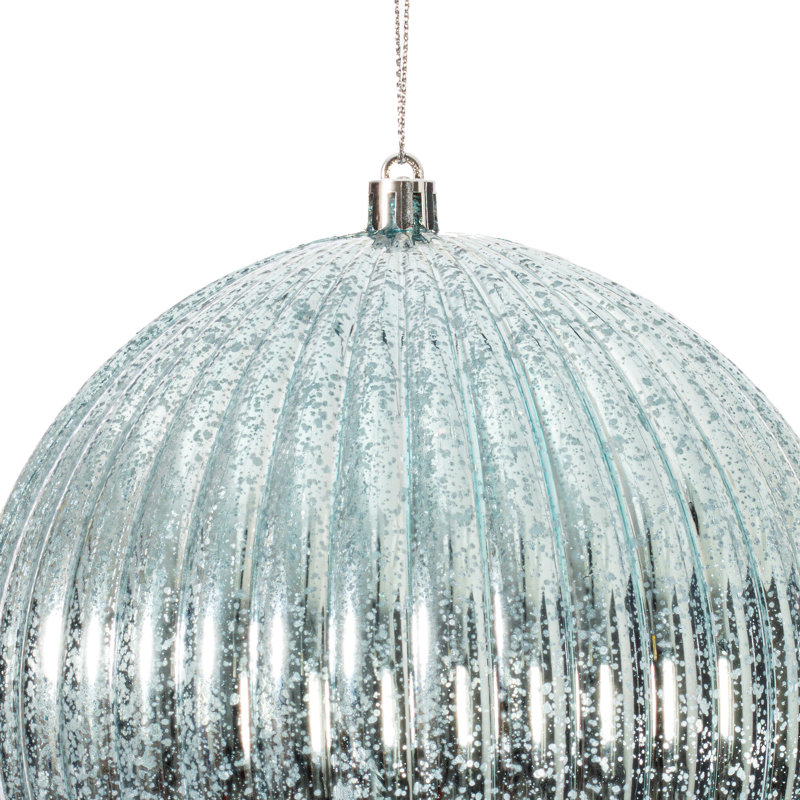 Ensemble de 4 boules de Noël Chistmas, Bleu pastel