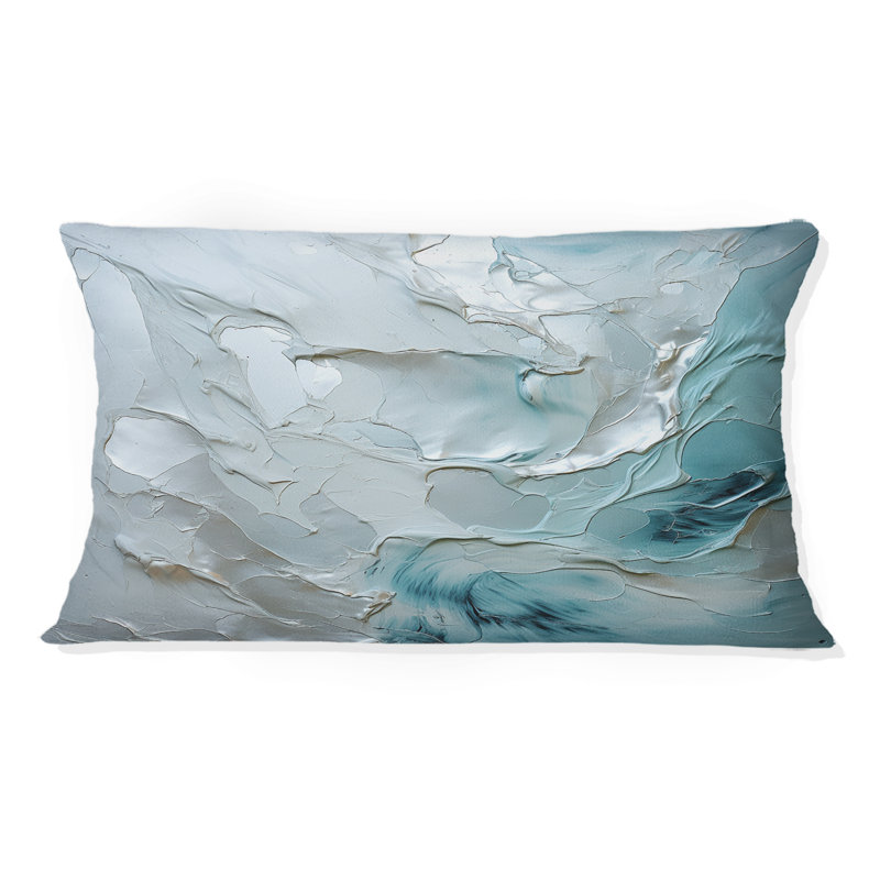 Silver Shimmer - Abstract Landscapes Printed Throw Pillow