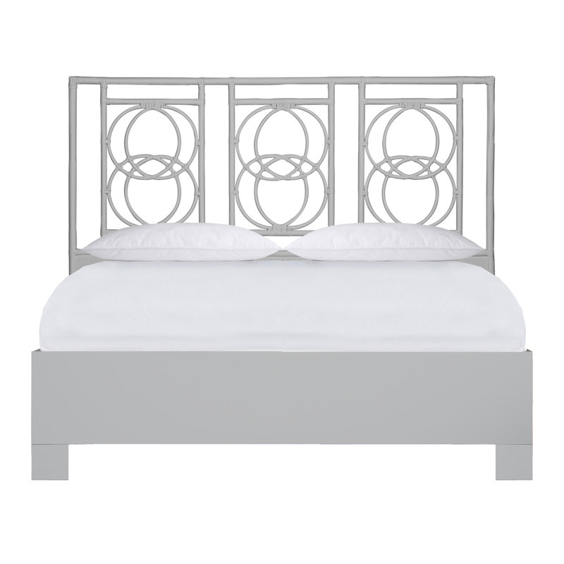 Emilia Platform Bed, King, Light Gray