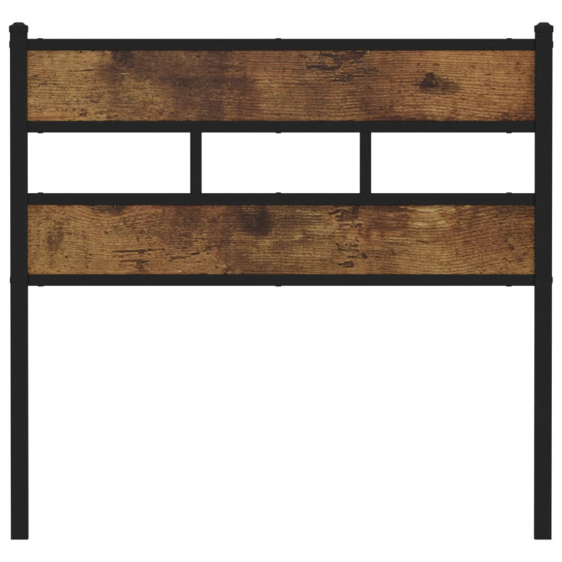 Vidaxl Replace Headboard Smoked Oak 193 Cm Iron And Engineered Wood, 80 x 200 cm, Smoked Oak