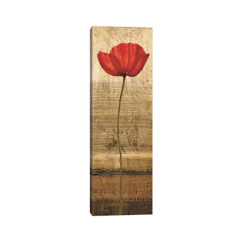Poppy Panel I by Andrea Kahn - Wrapped Canvas Panoramic Print, 30.48 cm H x 91.44 cm W x 1.91 cm D