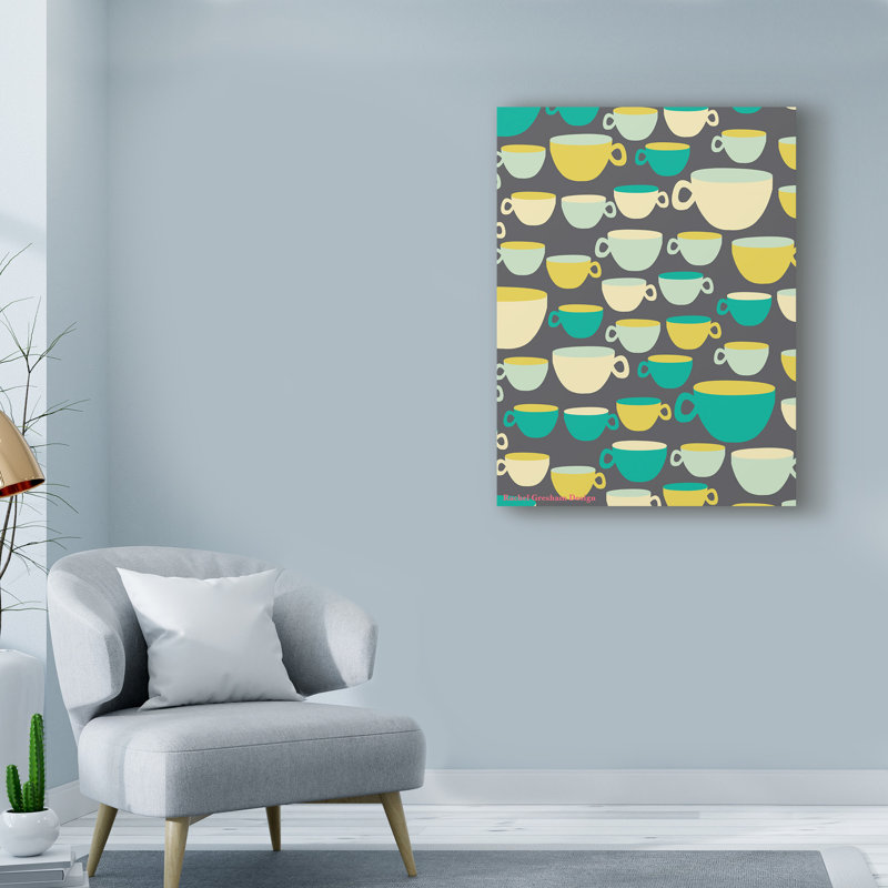 « tasses tasses », art sur toile, H 32 po x l 24 po x P 2 po