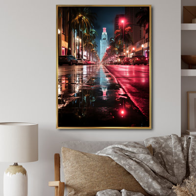Linis rose noir Miami City of Reflections - imprimé