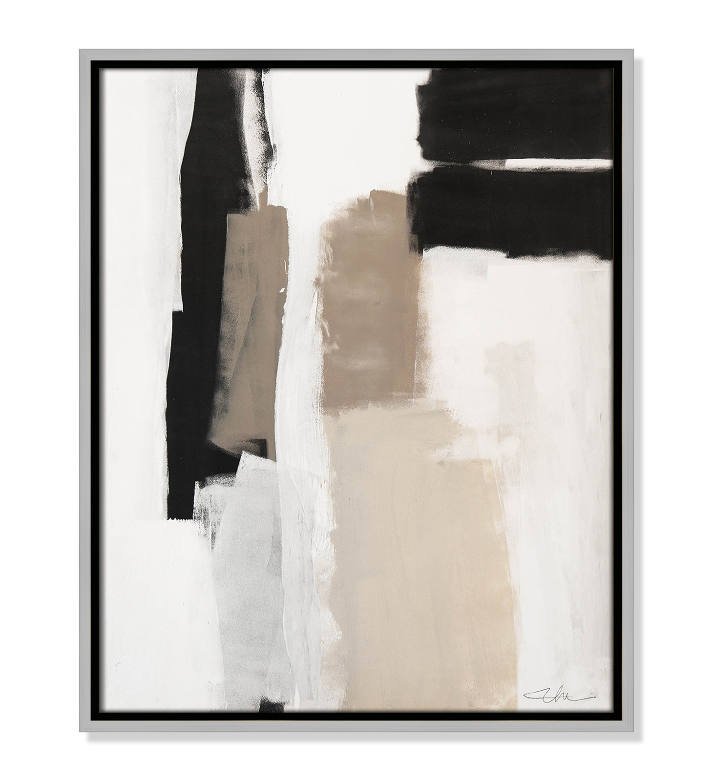 Calvin "Earth Scapes II" Print, 21.5" H x 17.5" W x 2" D, Silver Floater Framed, No Mat