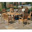 Drummond Outdoor Round Teak Dining Table-211035745