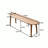 Natural Oak Wood Dining Bench for Living Room, Durable and Stylish with Half-Round Design and Spacious Seating