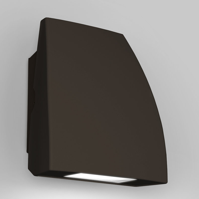 Bronze LED Outdoor Wall Light with White Glass Diffuser