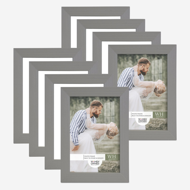 Gray Wood Picture Frame - Set of 8, 5" x 7"