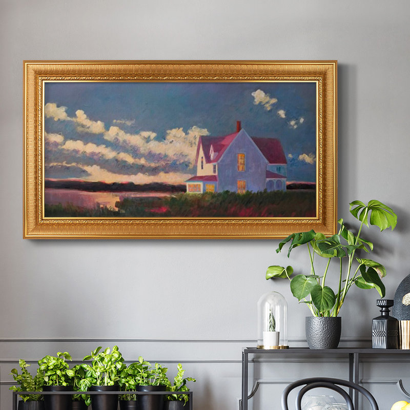 Avant la tempête, toile encadrée de qualité supérieure - prête à être accrochée, H 21 po x l 37 po x P 2,5 po