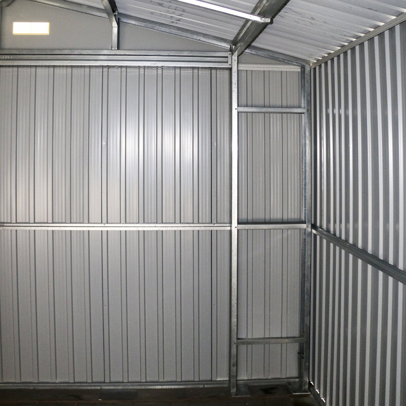 Imperial 12 ft. 2 in. W x 25 ft. 9 in. D Metal Storage Shed, Dark Gray