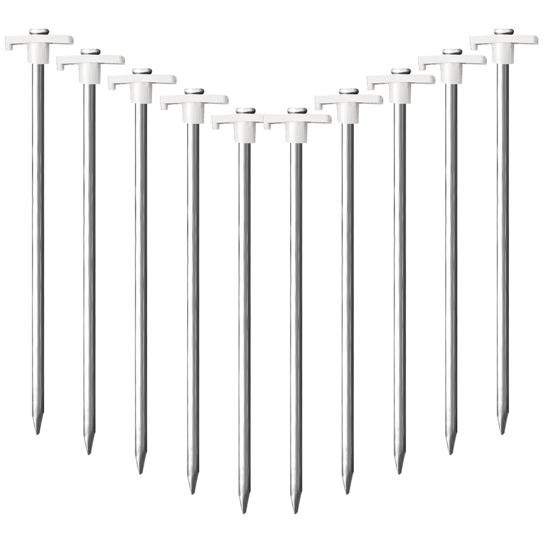 Amaira Galvanized Metal Tent Pegs Stake Non-Rust Camping Family Tent Accessory Arlmont & Co. 