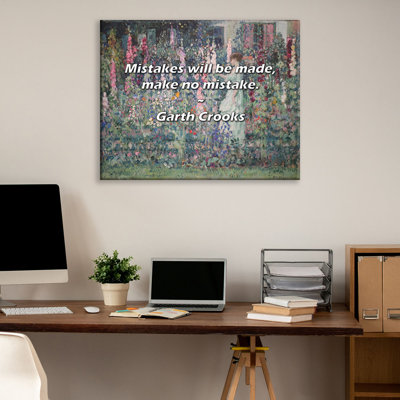 Artsy Quote "Mistakes will be made, make no mistake." By Garth Crooks Gallery Wrapped Canvas
