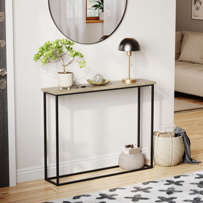 Modern Console Table with Metal Legs – Sleek Hallway Living Room Home Office & Entryway Accent Table