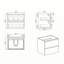 Meuble-lavabo mural 24 po en noyer de 24 po avec lavabo, grand meuble-lavabo flottant mural pour salle de bain moderne, lavabo une pièce noir sans drain ni robinet, pré-assemblé-511982626