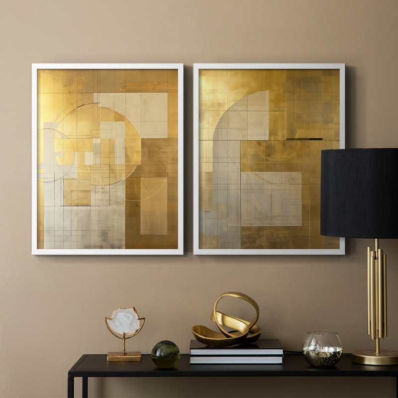 ABSTRACT Series C III - Reproduction encadrée de qualité supérieure - prête à être accrochée - aucun clou requis - aucun clou requis