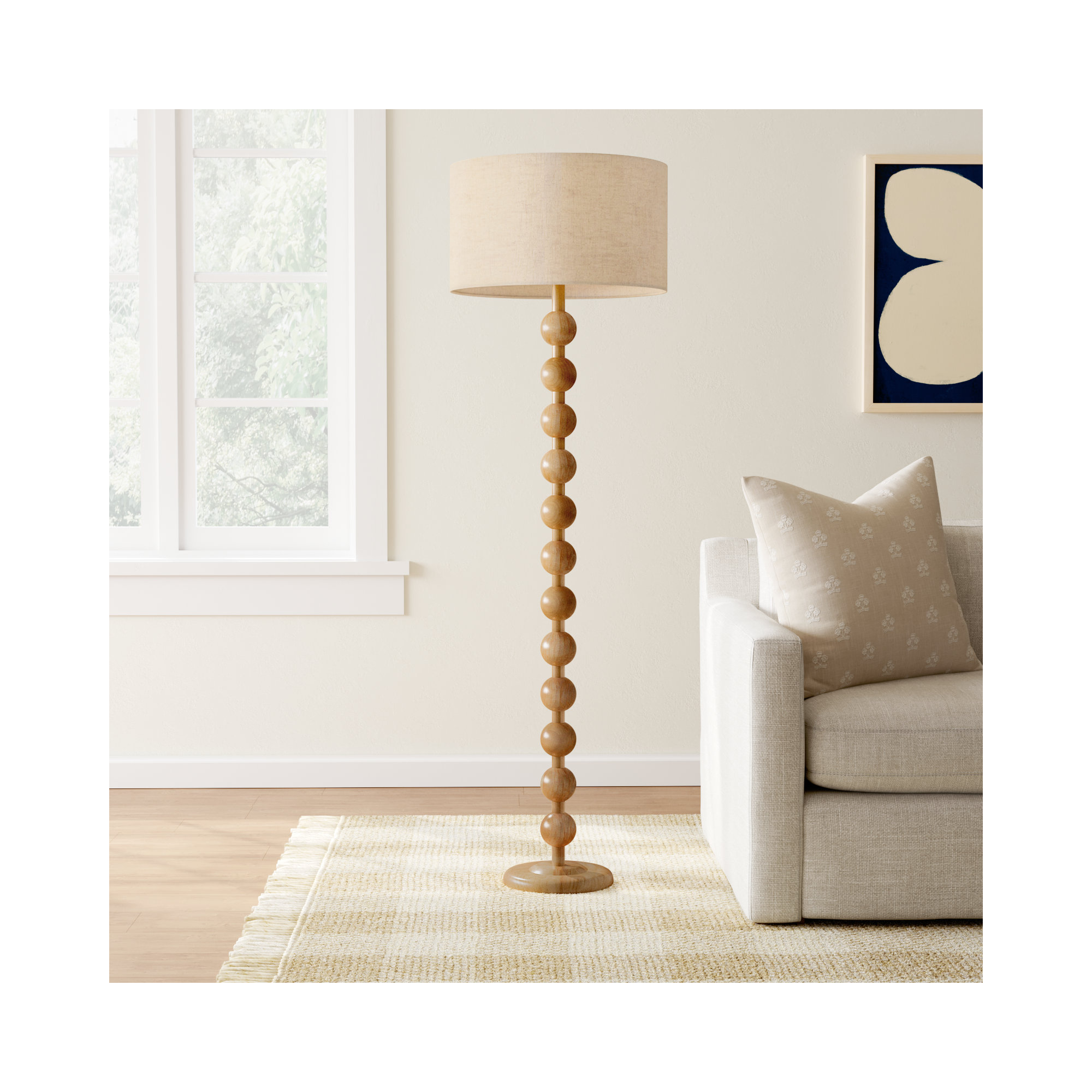 Levy 62" Floor Lamp, Natural