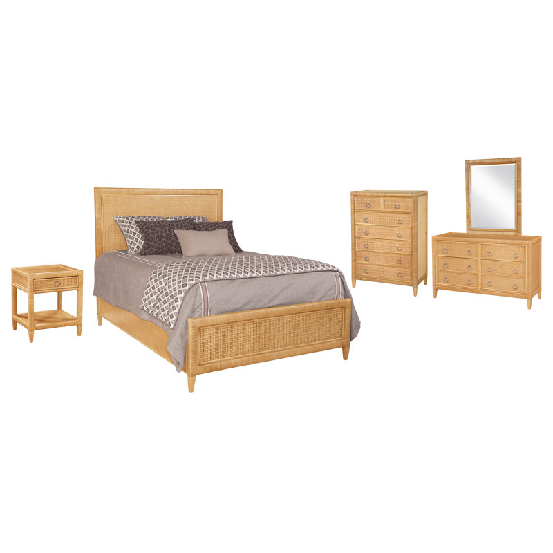 Naples Platform 3 Piece Bedroom Set, King, Pacific, 3 Pcs. Bed, Nightstand, Dresser