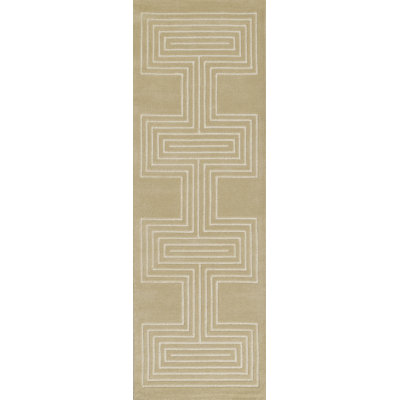 Tapis cuivre en laine touffeté à la main à motif géométrique Orlie