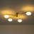 Priella Mid-Century 6-Light Brass Ellipse Glass Semi-Flush Mount-624122903-613010750