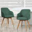 Swivel Linen Modern Upholstered Back Dining & Side Chair-332047146