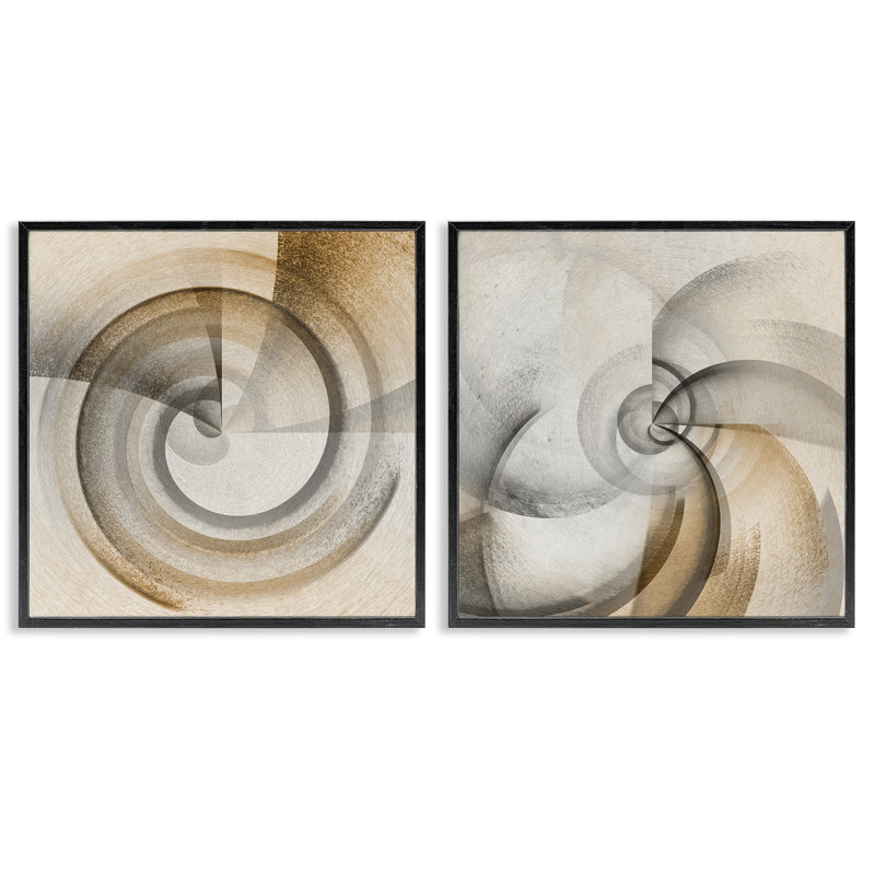 «Stupell Industries Spinning Vortex Abstractions», ensemble de 2 giclées par Noah Bay, H 24 po x l 24 po