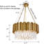 Lustre à niveaux unique / remarquable à 9 lumières avec accents de cristal Mamuna