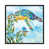 Toile avec cadre en bois foncé rustique