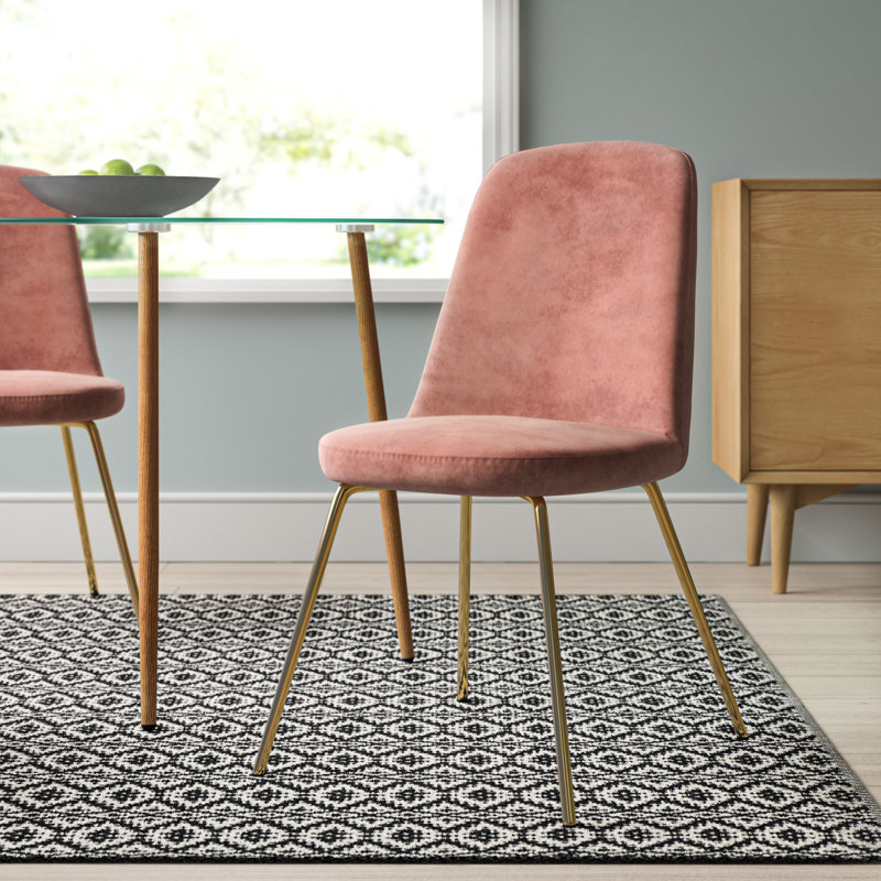 Kent 48cm H Upholstered Side Chair, Rose
