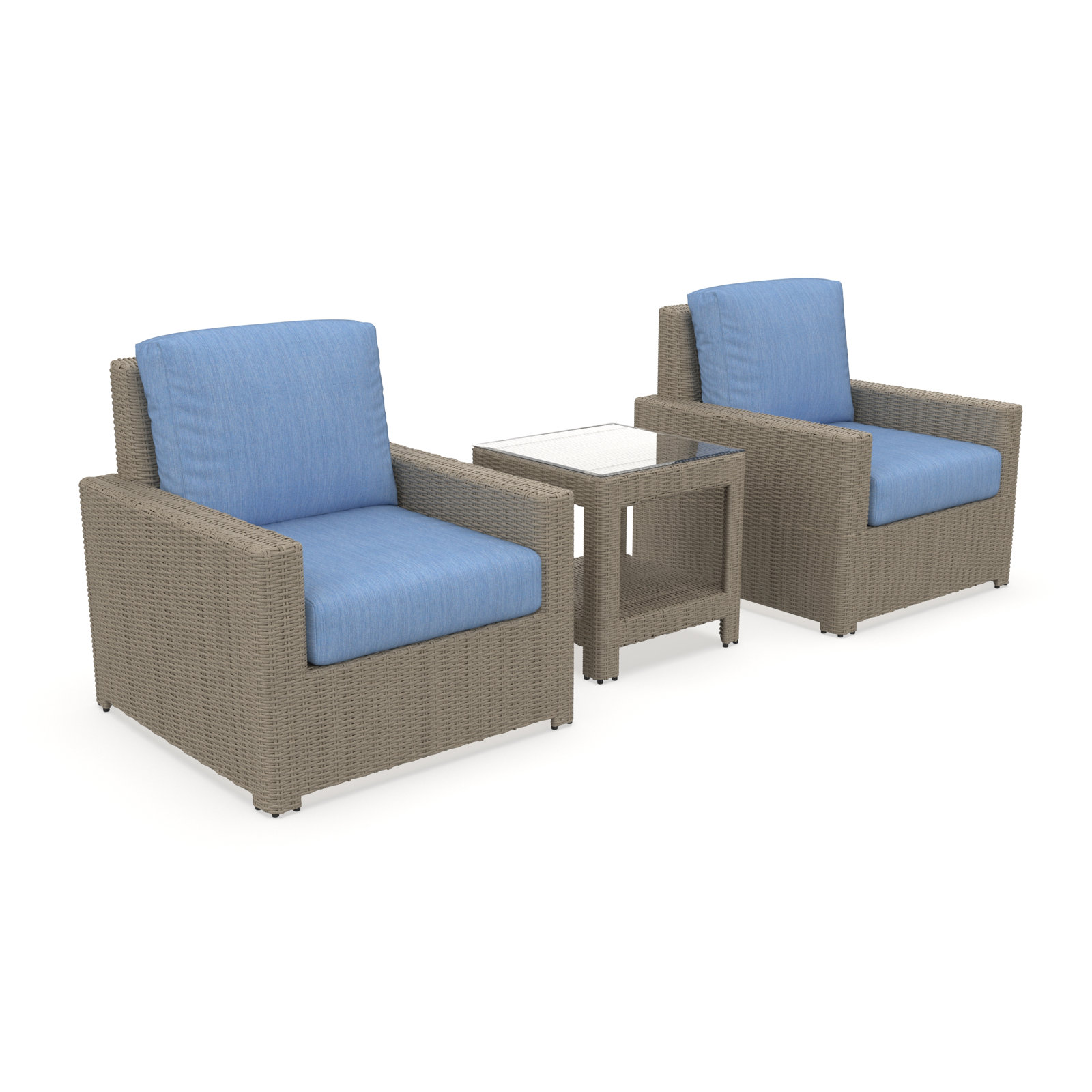 Henri 2-Person Sunbrella® Patio Seating Group, Sunbrella® Cast Ocean