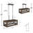 Aziz 3-Light Kitchen Island Brown Pendant Light