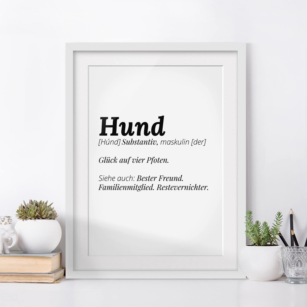 Typografische Kunst Die Definition von Hund