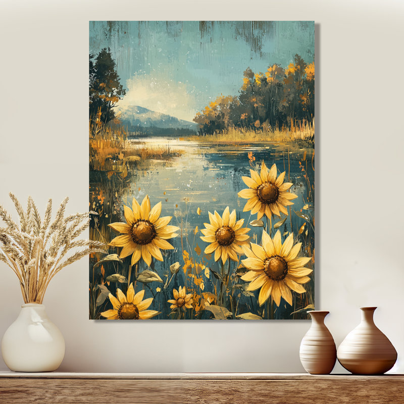 Dumitra - Floral Canvas Wall Art, Toile tendue, Ne s’applique pas, H 20 po x l 12 po