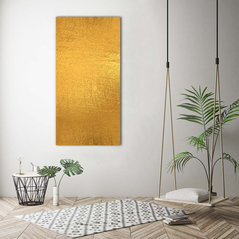 Golden Foil Background - Wrapped Canvas Print, 140cm H x 70cm W