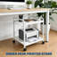 Support pour imprimante sous le bureau à 2 niveaux - Chariot d'imprimante de 20 po de profondeur avec tablettes réglables en hauteur, roulettes et rangement pour bureau personnel-549665850-549665852